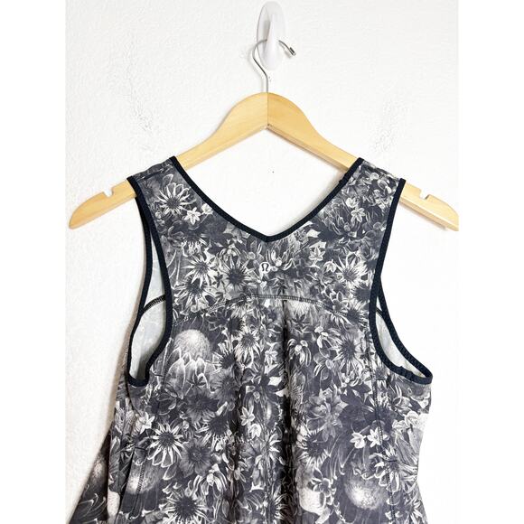 Lululemon Run Split Singlet Flowabunga Black Angel Wing Tank Top Athletic - Picture 11 of 13